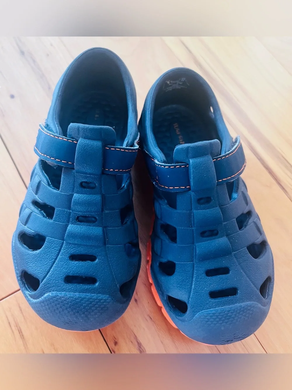Stride Rite Surprize Demetrius Navy Orange Rubber Active Kids Water Shoes Size 8